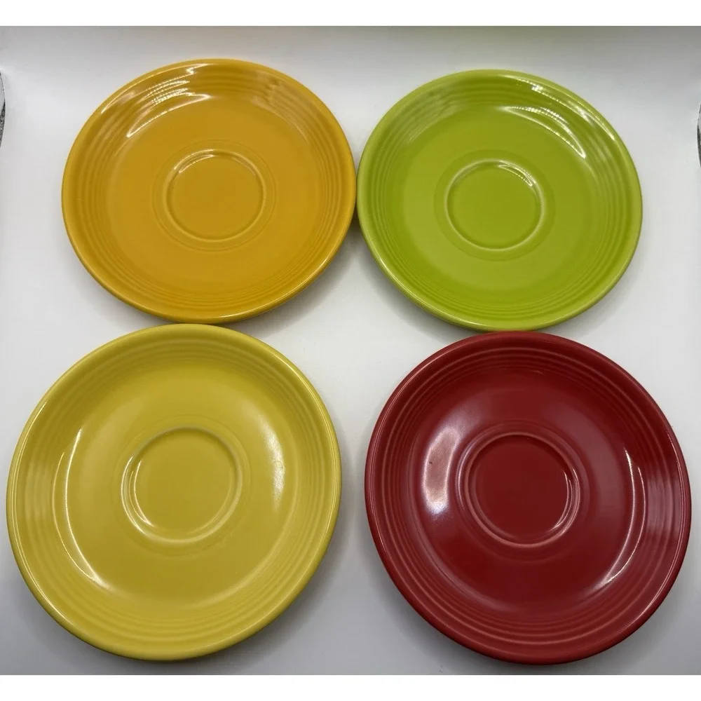 Lot of 4 Fiestaware Saucer Plates 6